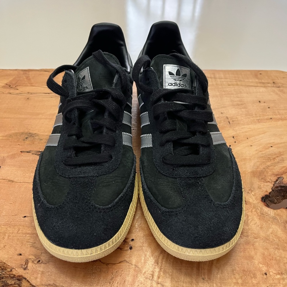 Adidas Black Samba Sneakers with Gum Sole